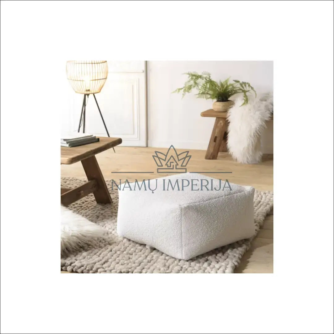 Pufas ’Teddy’ MI533 - €105 Save 55% 100-200, __label:Pristatymas 1-2 d.d., color-balta, material-dirbtinis-kailis,