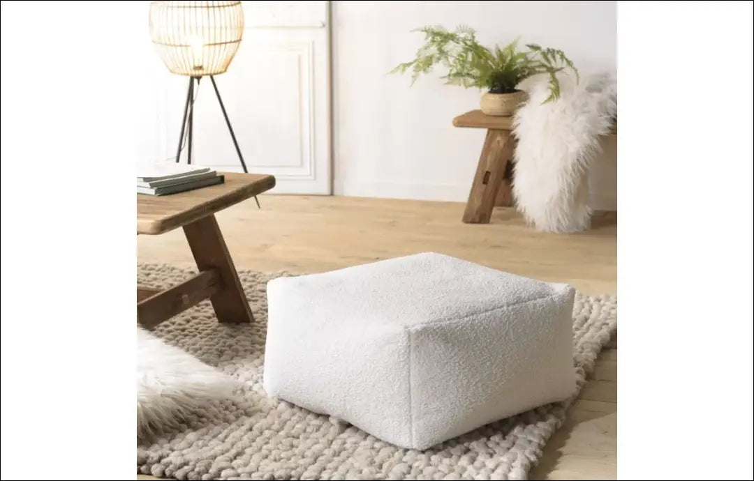 Pufas ’Teddy’ MI533 - €81 Save 65% 50-100, __label:Pristatymas 1-2 d.d., color-balta, material-dirbtinis-kailis,