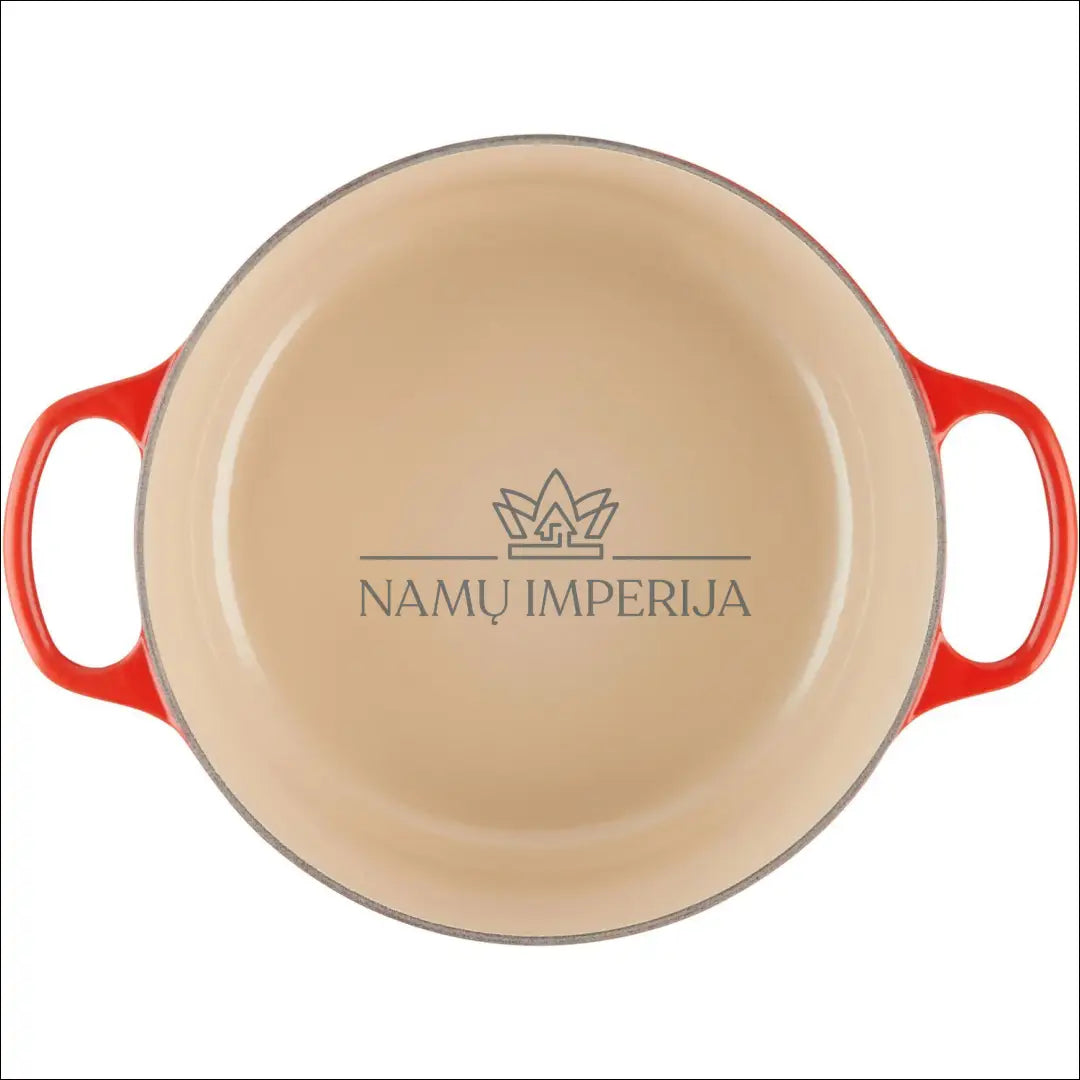 Puodas ’Le Creuset’ DI4796 - €87 Save 65% 50-100, __label:Pristatymas 1-2 d.d., color-kremas, color-raudona,