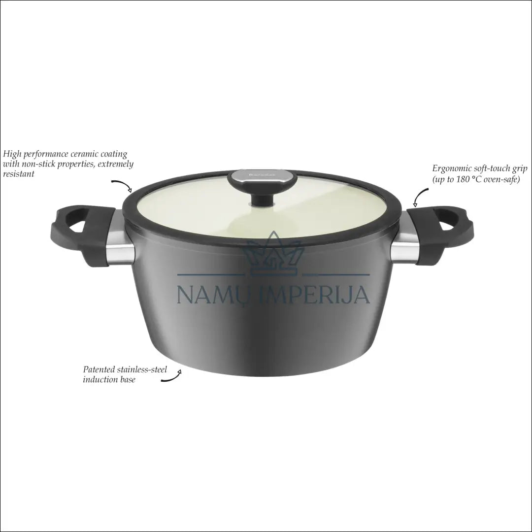 Puodas su stikliniu dangčiu Ø 20 cm DA0135 - €38 Save 50% __label:Pristatymas 1-2 d.d., virtuves, virtuves-reikmenys