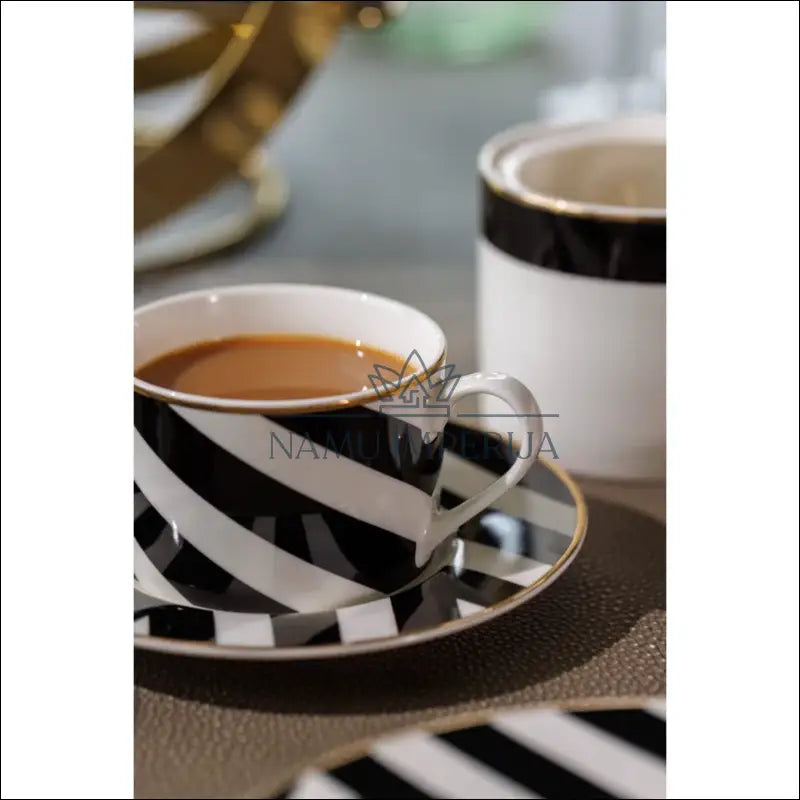 Puodelio su lėkštute komplektas (2vnt) DI9235 - €15 Save 50% __label:Pristatymas 1-2 d.d., color-auksine, color-balta,