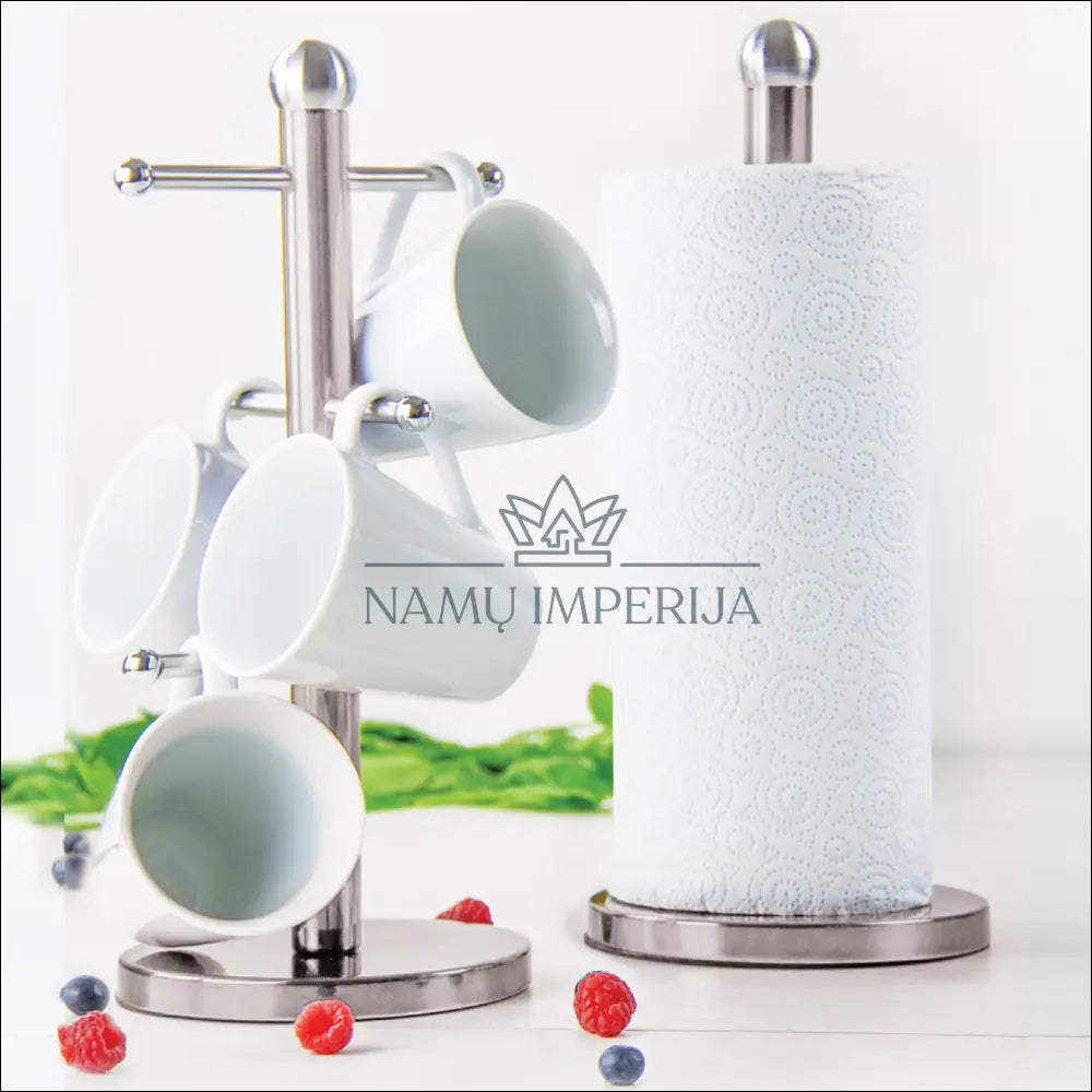 Puodelių ir popierinio rankšluosčio laikikliai DI9413 - €15 Save 50% __label:Pristatymas 1-2 d.d., color-sidabrine,
