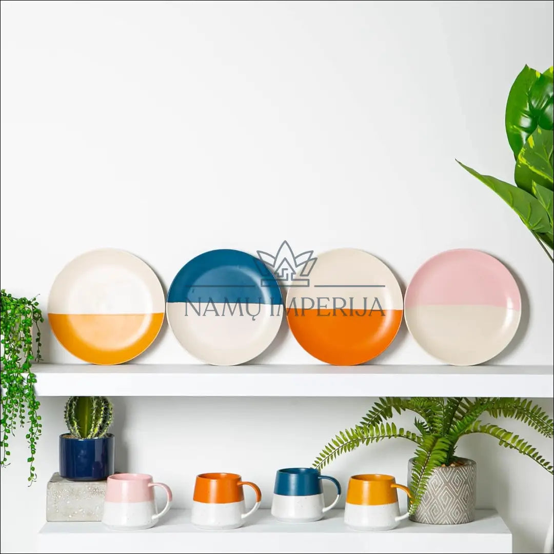 Puodelių komplektas (4vnt) DI8926 - €25 Save 50% 25-50, __label:Pristatymas 1-2 d.d., color-balta, color-geltona, indai