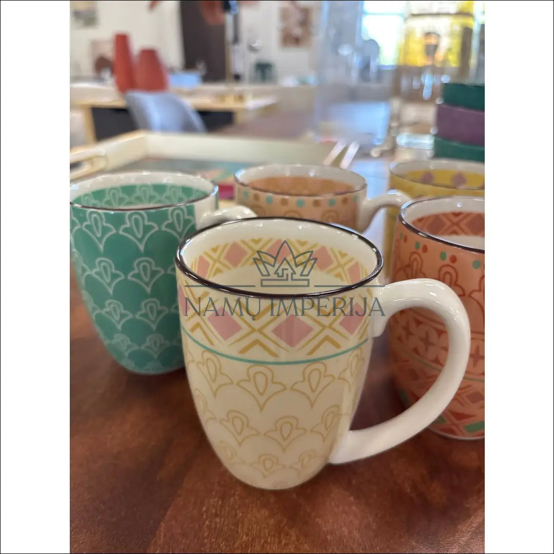 Puodelių komplektas (6vnt) DI9186 - €12 Save 50% __label:Pristatymas 1-2 d.d., color-marga, color-margas, indai,