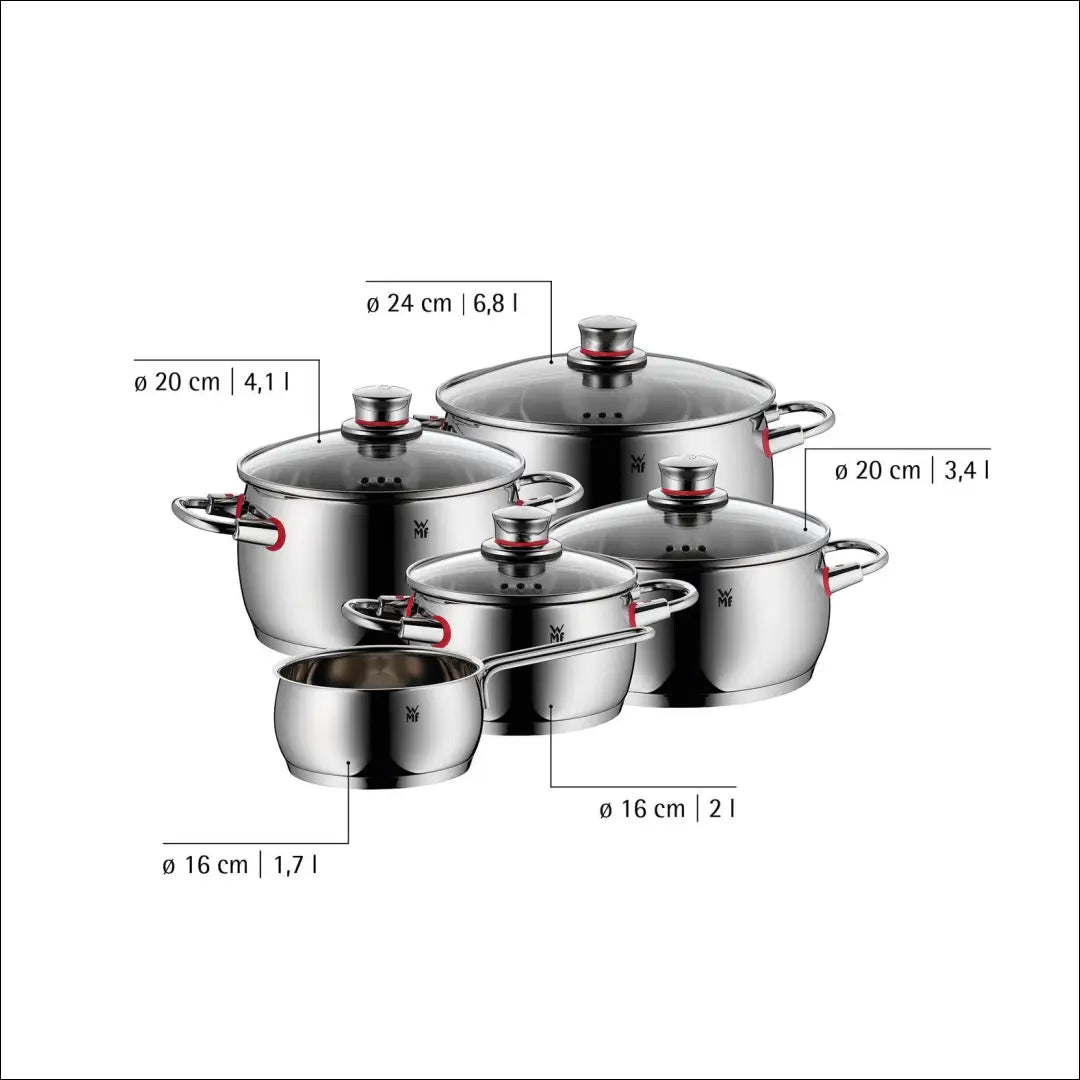 Puodų komplektas “WMF” (5vnt) DI12424 - €160 Save 50% 100-200, __label:Pristatymas 1-2 d.d., color-sidabrine, indai,