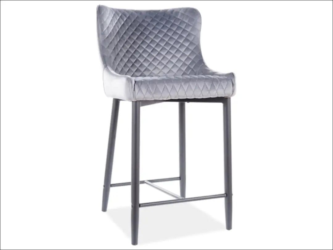 Pusbario kėdė AL040 - €103 Save 20% 100-200, __label:Pristatymas 5-14 d.d., baro-kedes, color-juoda, color-pilka Pilka
