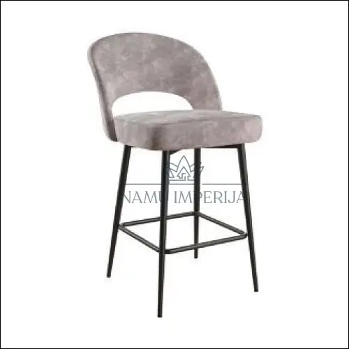 Pusbario kėdė VI1095 - €65 Save 50% 50-100, __label:Pristatymas 1-2 d.d., baro-kedes, color-pilka, material-aksomas €50