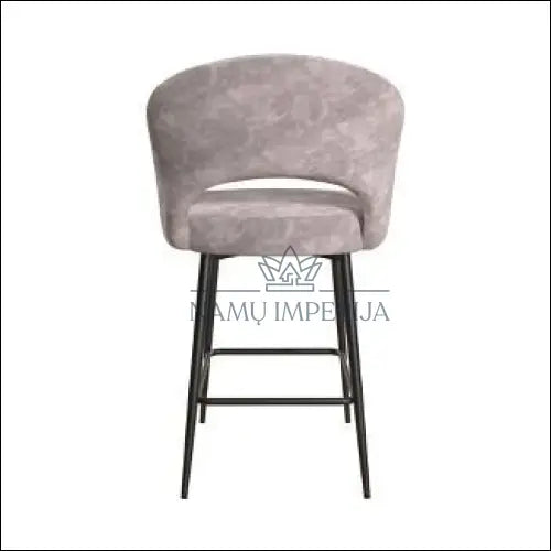 Pusbario kėdė VI1095 - €65 Save 50% 50-100, __label:Pristatymas 1-2 d.d., baro-kedes, color-pilka, material-aksomas €50