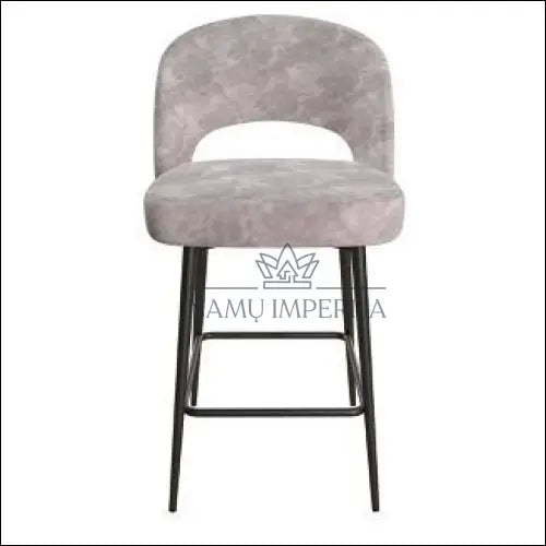 Pusbario kėdė VI1095 - €65 Save 50% 50-100, __label:Pristatymas 1-2 d.d., baro-kedes, color-pilka, material-aksomas €50