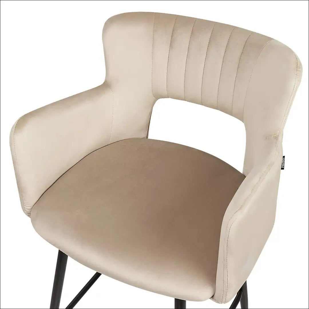 Pusbario kėdė VI1128 - €78 Save 55% 50-100, __label:Pristatymas 1-2 d.d., baro-kedes, color-smelio, material-aksomas