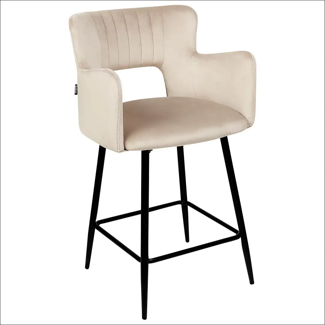 Pusbario kėdė VI1128 - €78 Save 55% 50-100, __label:Pristatymas 1-2 d.d., baro-kedes, color-smelio, material-aksomas