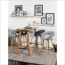 Laadige pilt üles galeriivaatesse Pusbario kėdė VI630 - €90 Save 50% 50-100, baro-kedes, color-pilka, color-ruda, material-gobelenas Baro kėdės
