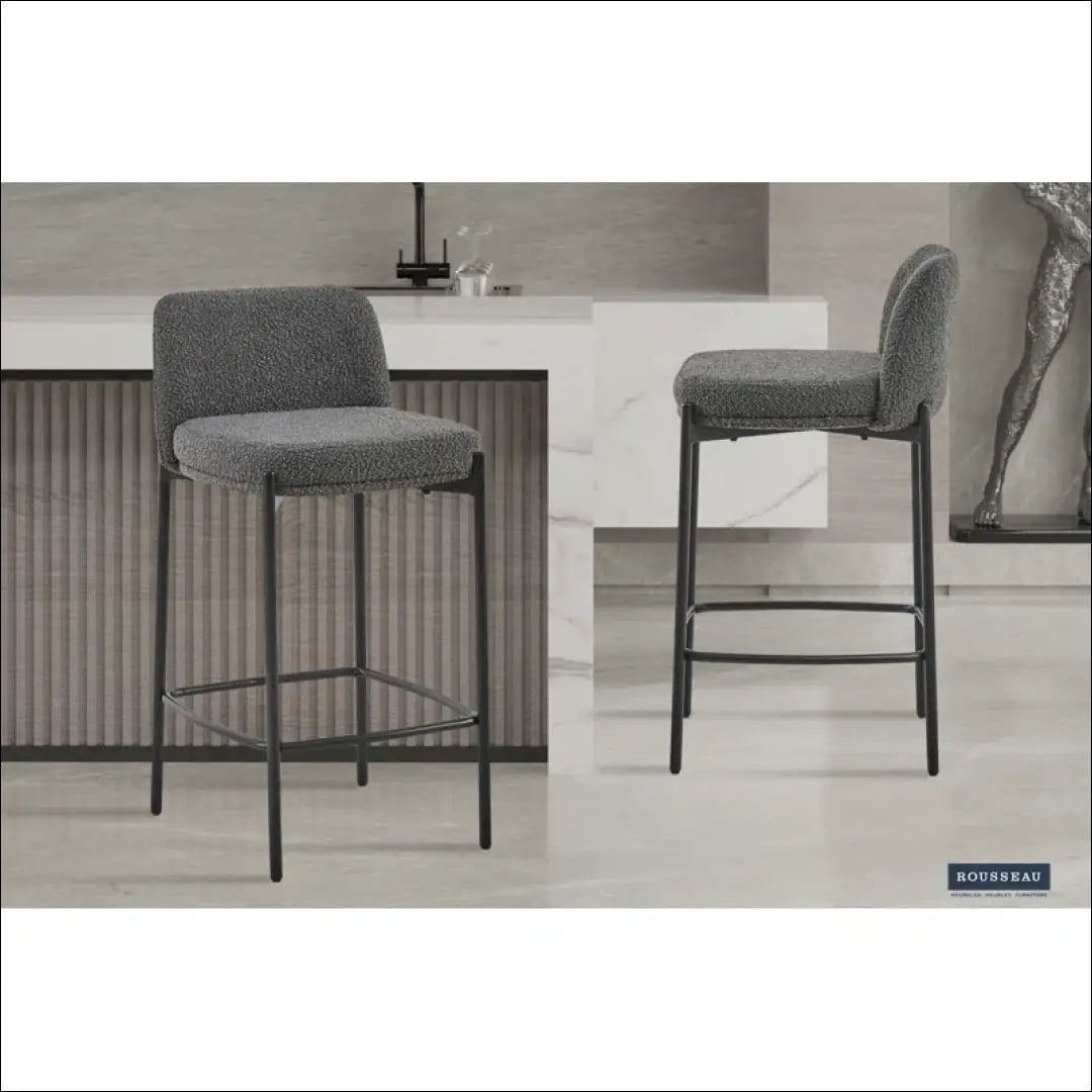 Pusbario kėdė VI864 - €85 Save 55% 50-100, __label:Pristatymas 1-2 d.d., baro-kedes, boucle, color-pilka €50 to €100