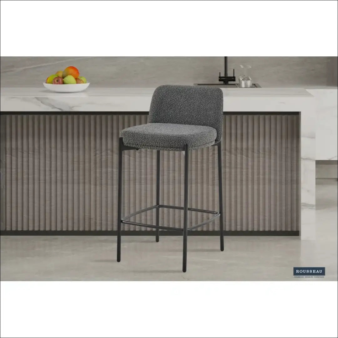 Pusbario kėdė VI864 - €85 Save 55% 50-100, __label:Pristatymas 1-2 d.d., baro-kedes, boucle, color-pilka €50 to €100