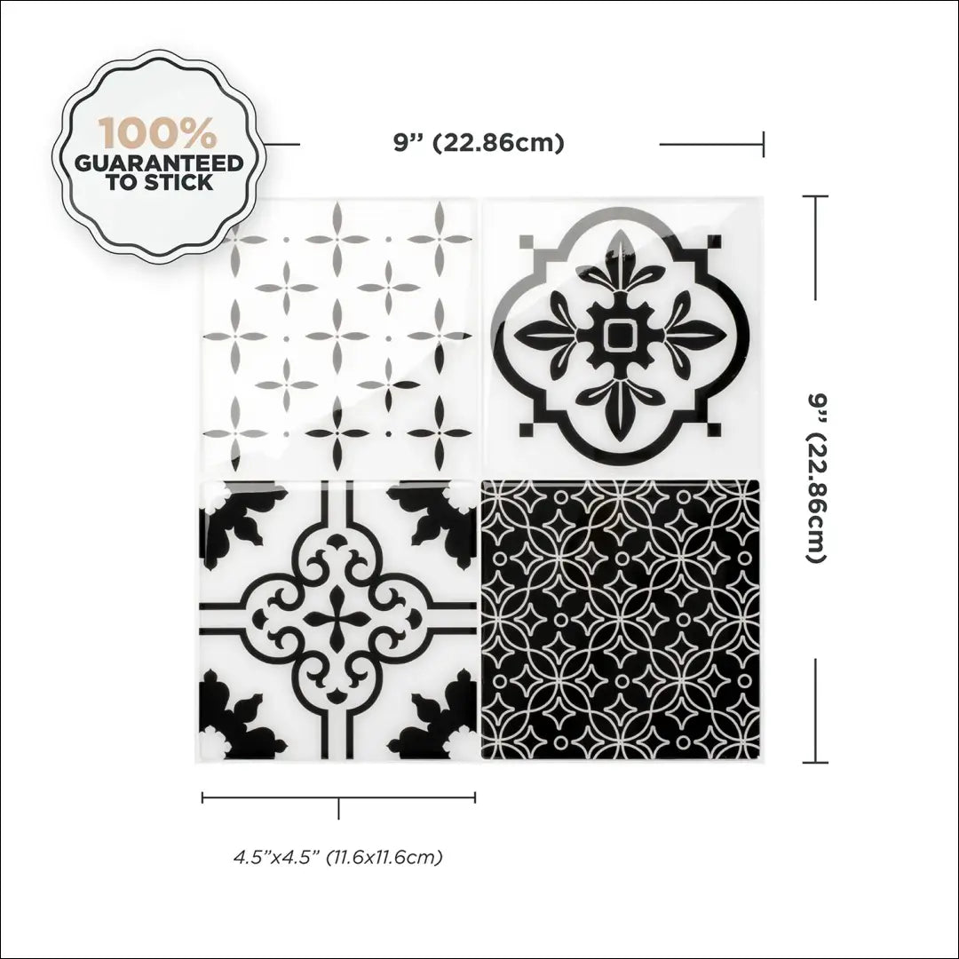 PVC lipnios plytelės DI9534 - €24 Save 55% __label:Pristatymas 1-2 d.d., color-balta, color-juoda, interjeras,