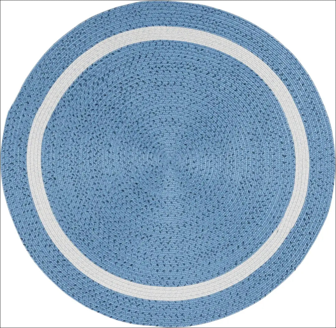 Rankų darbo kilimas RU1070 - €44 Save 50% 25-50, __label:Pristatymas 1-2 d.d., apvalus, color-melyna, kilimai 150 cm