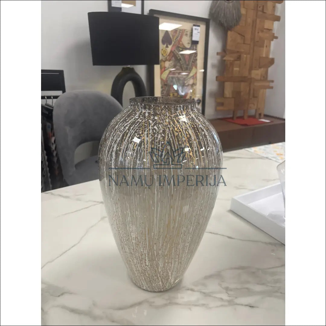 Rankų darbo vaza DI10216 - €90 Save 50% 50-100, __label:Pristatymas 1-2 d.d., color-auksine, color-balta, interjeras