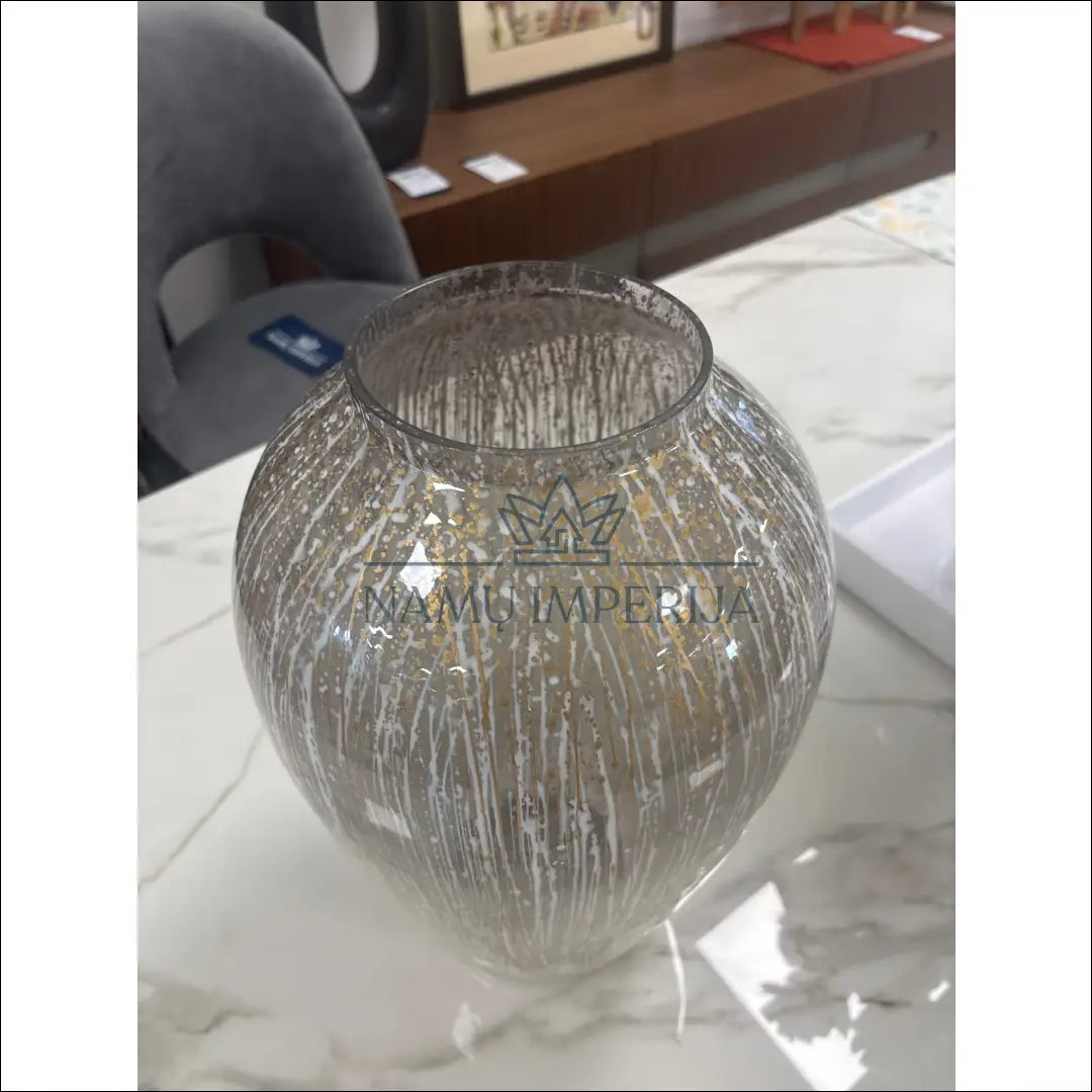 Rankų darbo vaza DI10216 - €90 Save 50% 50-100, __label:Pristatymas 1-2 d.d., color-auksine, color-balta, interjeras