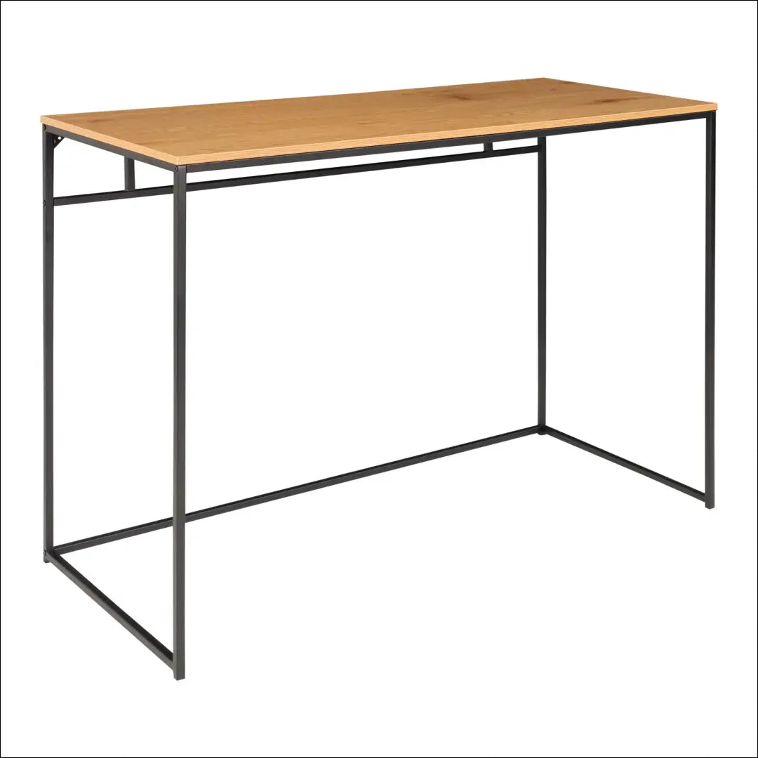 Rašomasis stalas ąžuolo imitacijos su juodu rėmu 100x45x75 cm RD468 - €82 Save 15% 50-100, Natūrali, nordic, Office