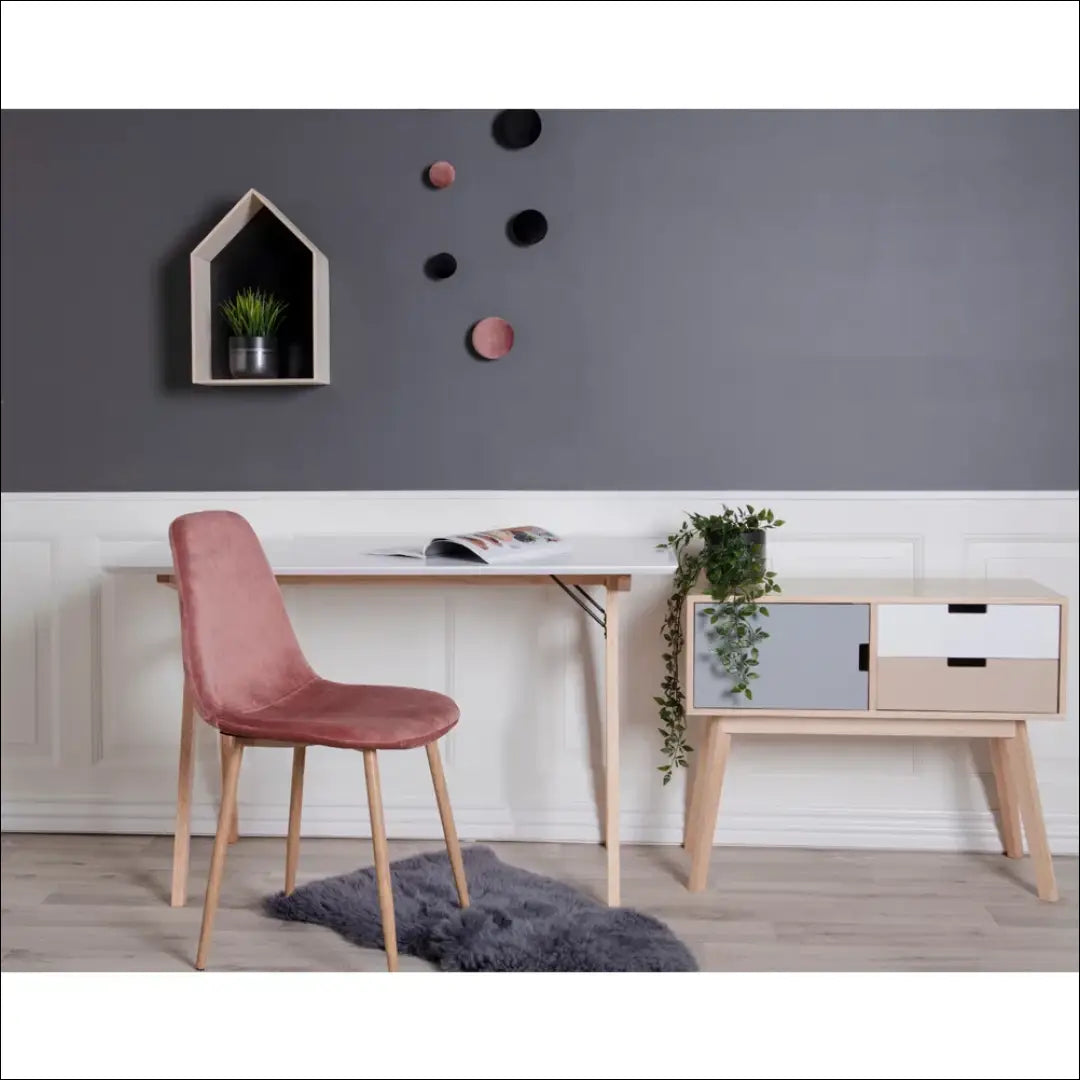Rašomasis stalas baltas ir natūralios spalvos 120x60x75 cm RD465 - €179 Save 15% 100-200, __label:Pristatymas 5-14