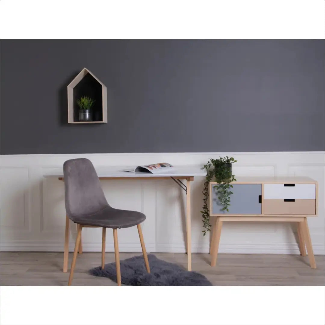 Rašomasis stalas baltas ir natūralios spalvos 120x60x75 cm RD465 - €179 Save 15% 100-200, __label:Pristatymas 5-14
