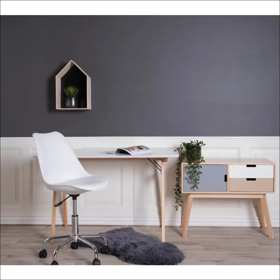 Rašomasis stalas baltas ir natūralios spalvos 120x60x75 cm RD465 - €179 Save 15% 100-200, __label:Pristatymas 5-14
