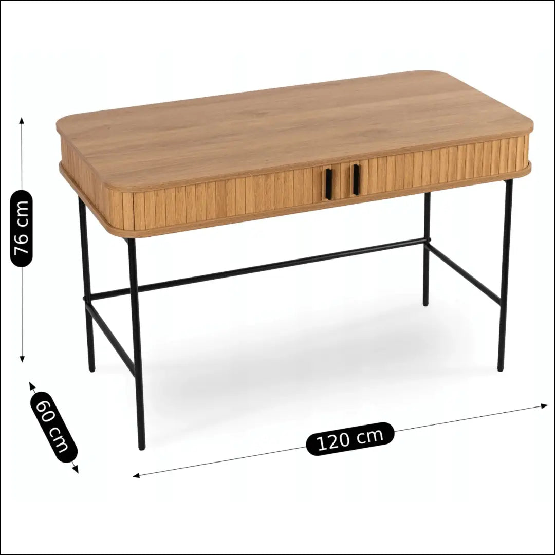 Rašomasis stalas iš MDF ąžuolo spalvos 120 cm TE340 - €240 Save 15% __label:Pristatymas 5-14 d.d., elite, over-200,