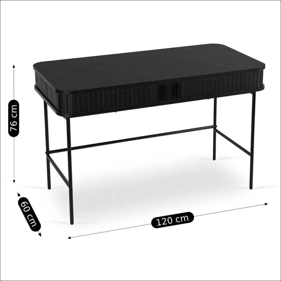Rašomasis stalas iš MDF juodos spalvos 120 cm TE347 - €240 Save 15% __label:Pristatymas 5-14 d.d., elite, over-200,