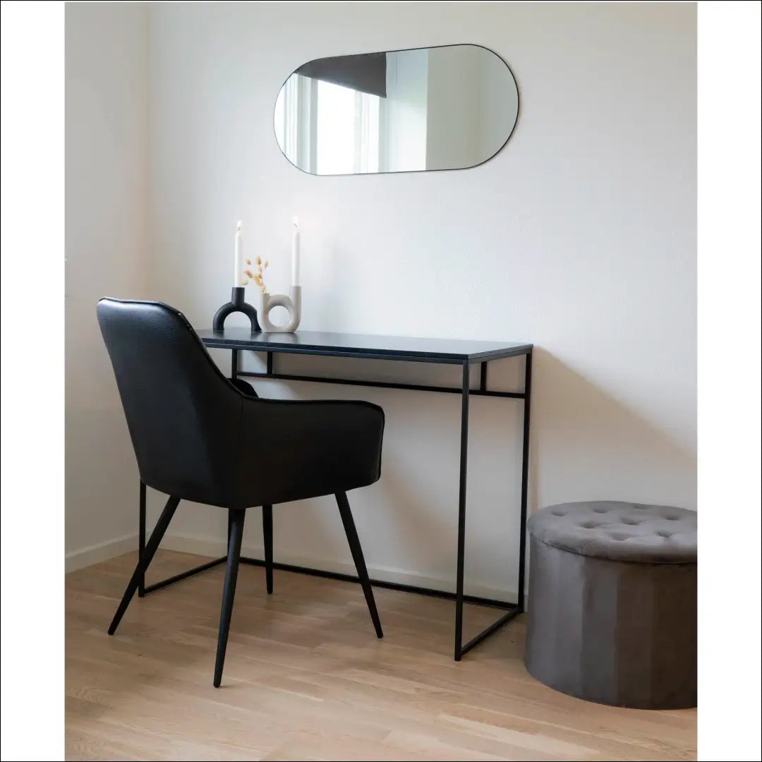 Rašomasis stalas juodas su juodu rėmu 100x45x75 cm RD467 - €82 Save 15% 50-100, __label:Pristatymas 5-14 d.d., Juoda,