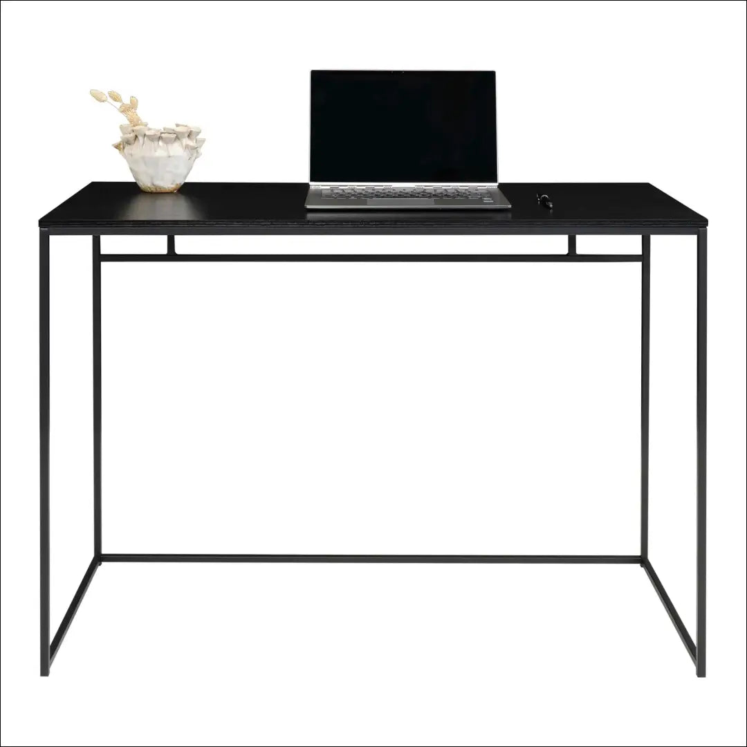 Rašomasis stalas juodas su juodu rėmu 100x45x75 cm RD467 - €82 Save 15% 50-100, __label:Pristatymas 5-14 d.d., Juoda,