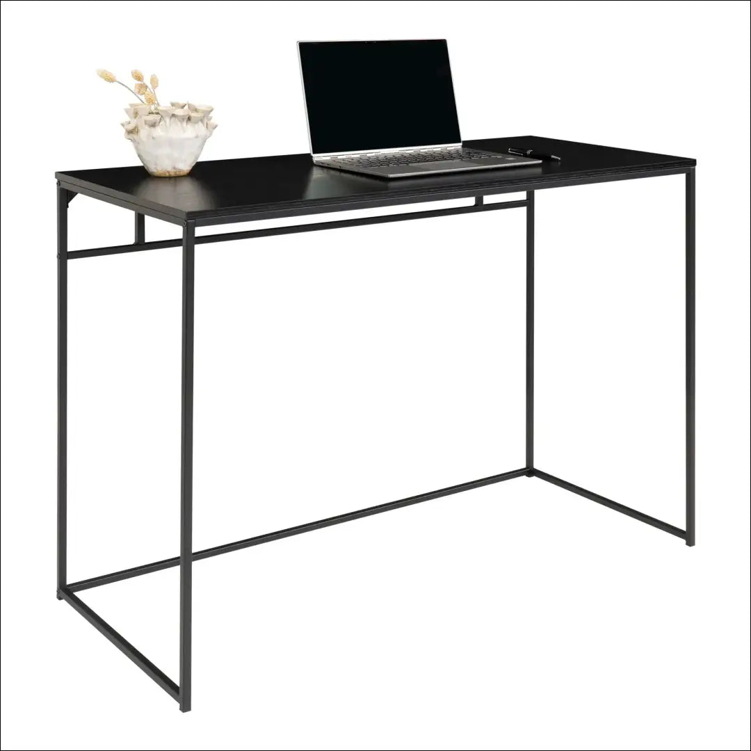 Rašomasis stalas juodas su juodu rėmu 100x45x75 cm RD467 - €82 Save 15% 50-100, Juoda, nordic, Office desks, uzsakomi
