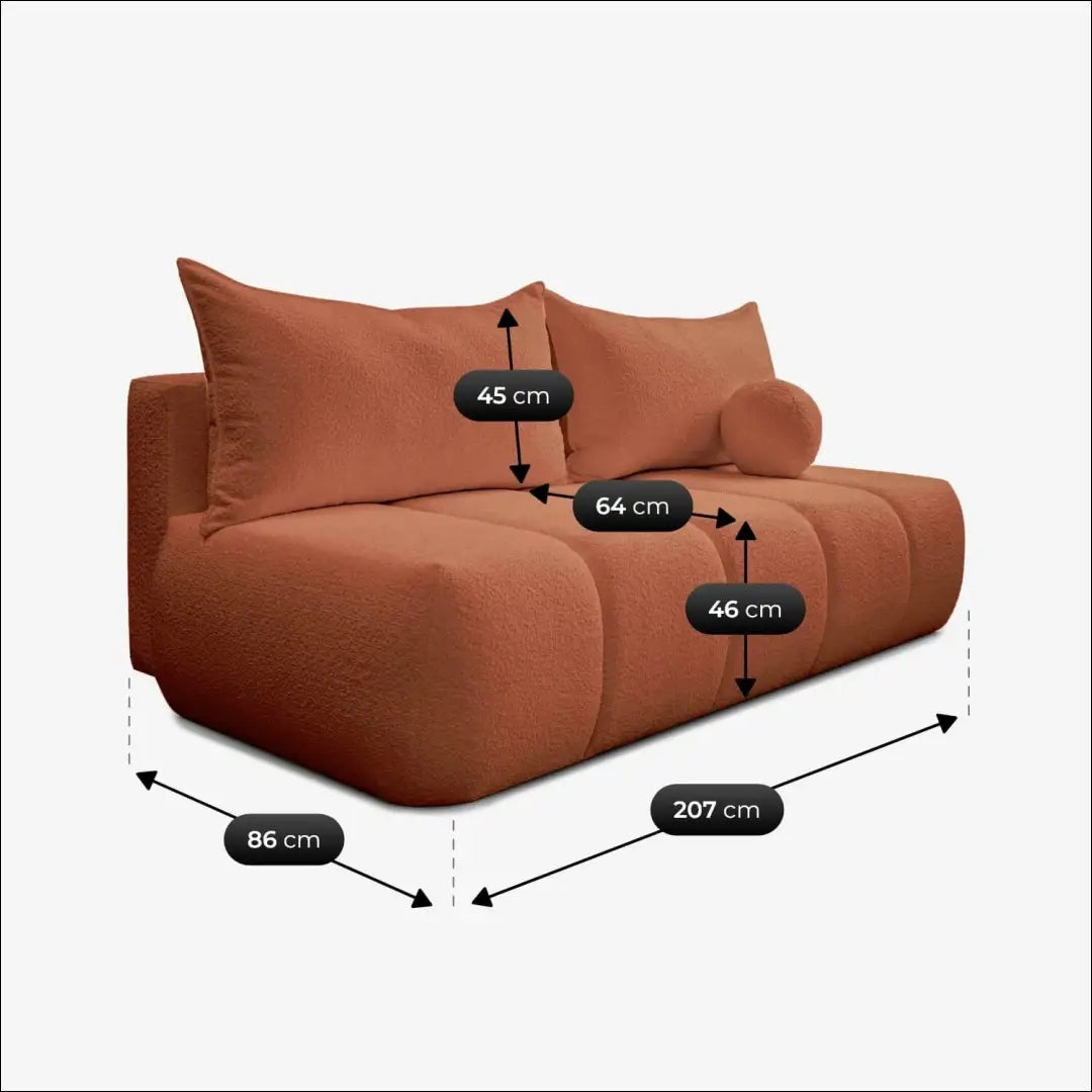 Raudona sofa-lova TE2486 - €708.69 Save 15% __label:Pristatymas 5-14 d.d., Newelite Naujausi produktai | Namų imperija
