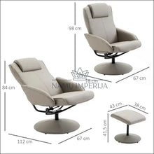 Laadige pilt üles galeriivaatesse Reguliuojamas fotelis su pėdų kėdute MI521 - €105 Save 50% 100-200, color-juoda, color-ruda, color-smelio,
