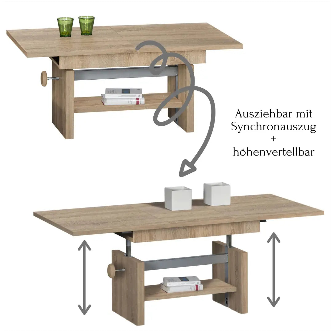 Reguliuojamas kavos staliukas - transformeris SI2024 - €100 Save 65% 100-200, __label:Pristatymas 1-2 d.d., color-ruda,