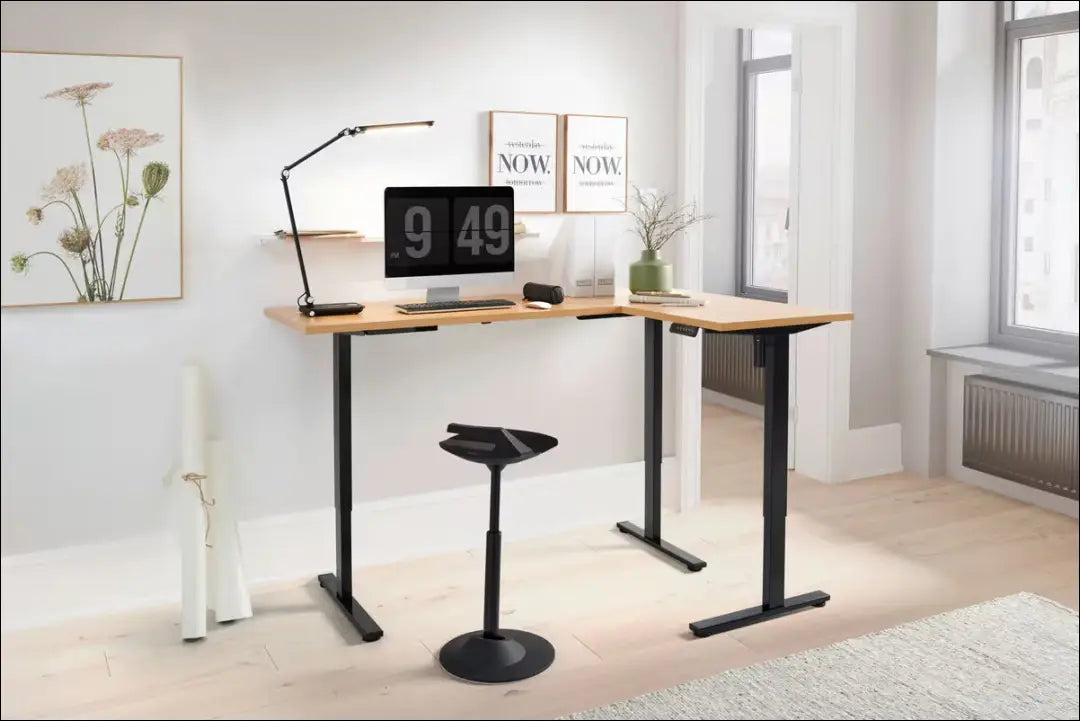 Reguliuojamo aukščio kampinis darbo stalas BI287 - €170 Save 50% 100-200, __label:Pristatymas 1-2 d.d., biuro-baldai,