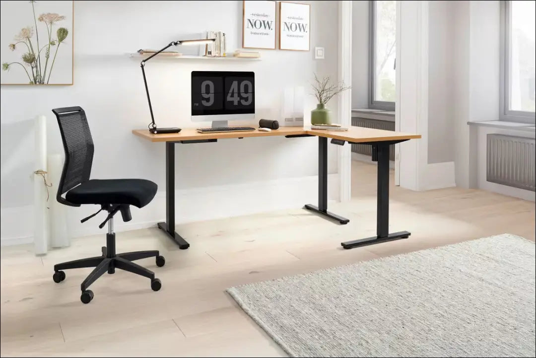 Reguliuojamo aukščio kampinis darbo stalas BI287 - €170 Save 50% 100-200, __label:Pristatymas 1-2 d.d., biuro-baldai,