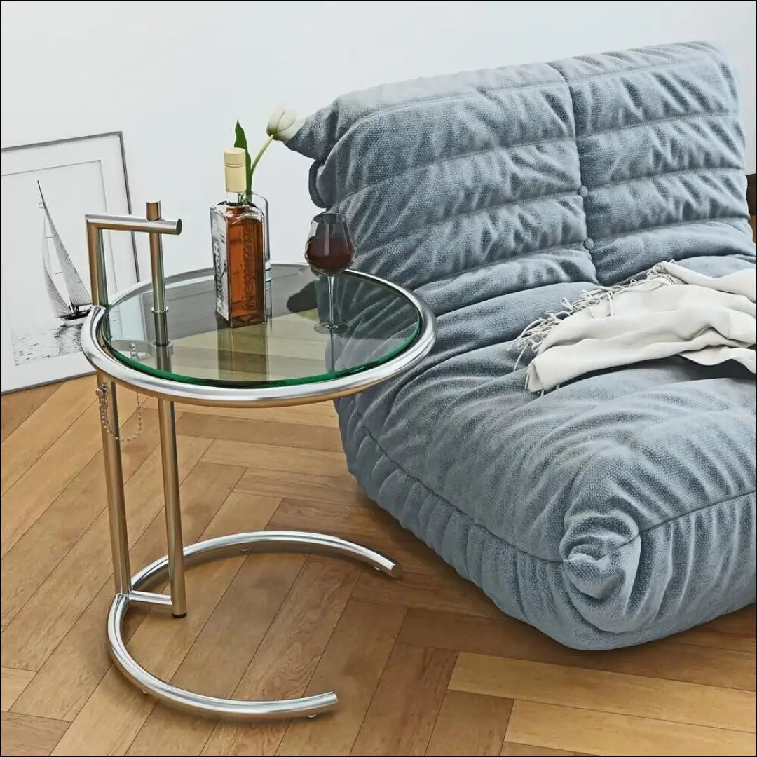 Reguliuojamo aukščio šoninis staliukas SI1918 - €160 Save 50% 100-200, __label:Pristatymas 1-2 d.d., color-sidabrine,