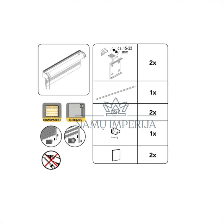 Roletas DI7336 - €19 Save 55% __label:Pristatymas 1-2 d.d., color-smelio, material-poliesteris, spalva-smelio,