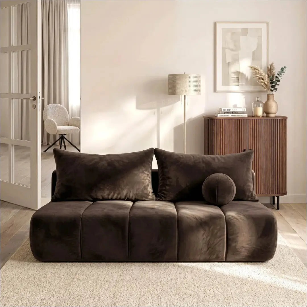 Ruda aksominė sofa-lova TE2487 - €653.38 Save 15% __label:Pristatymas 5-14 d.d., Newelite Naujausi produktai | Namų
