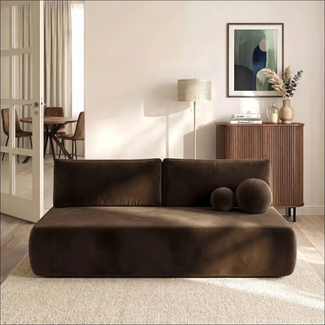 Ruda aksominė sofa-lova TE2508 - €639.56 Save 15% __label:Pristatymas 5-14 d.d., Newelite Naujausi produktai | Namų