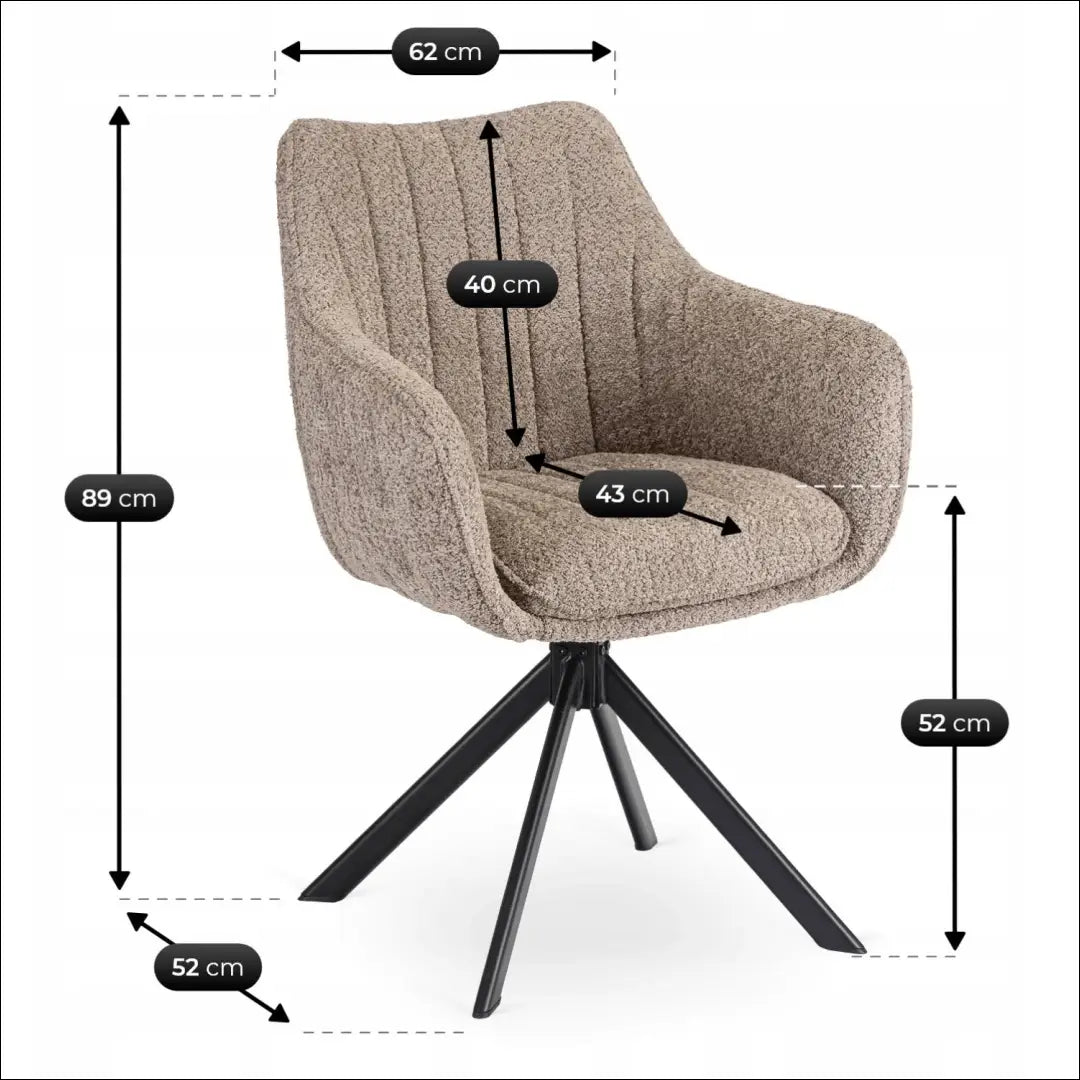 Ruda „Boucle“ besisukanti kėdė TE2584 - €115.46 Save 15% __label:Pristatymas 5-14 d.d., Newelite Naujausi produktai