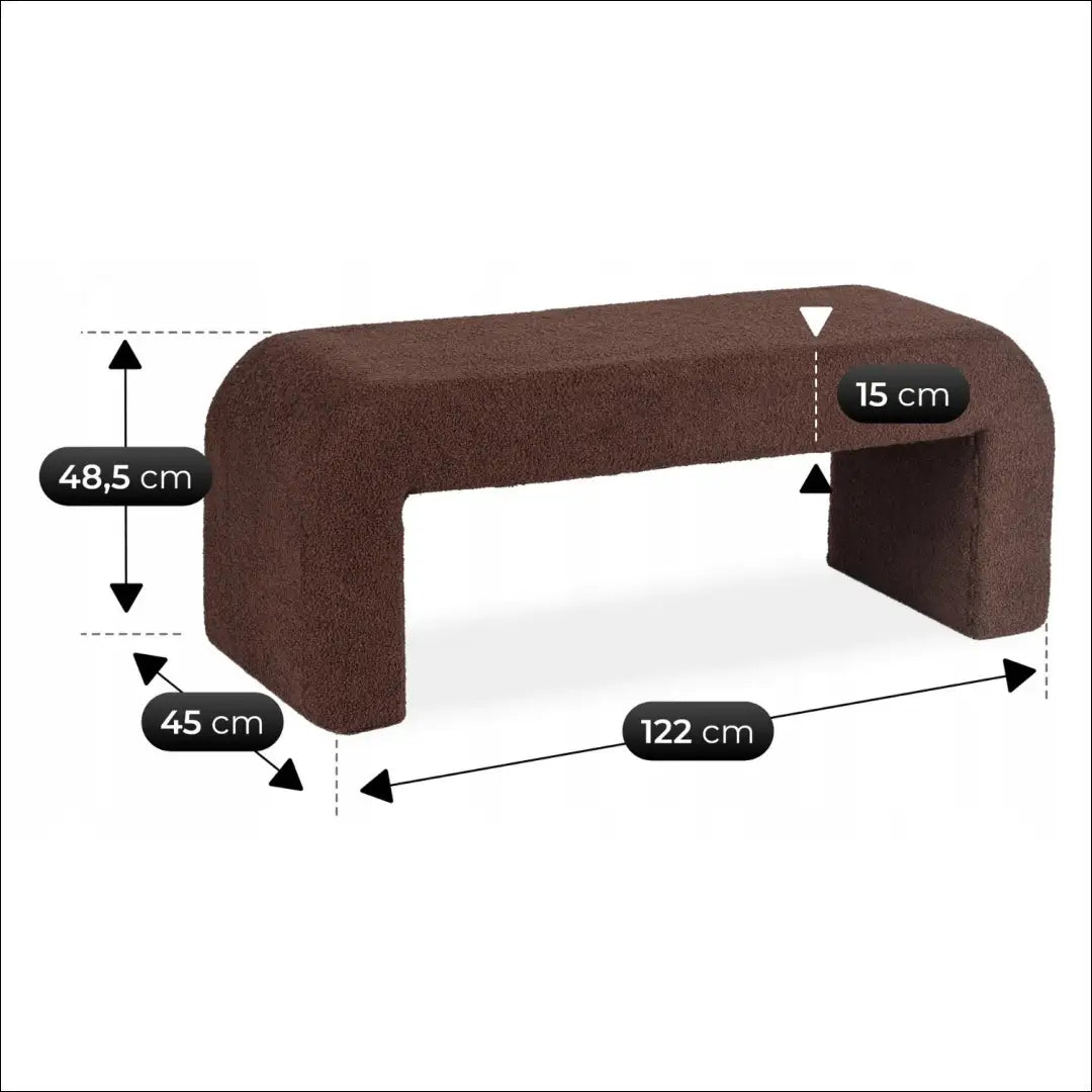 Rudas buklė minkštas pufas TE2579 - €102.34 Save 15% __label:Pristatymas 5-14 d.d., Newelite Naujausi produktai | Namų
