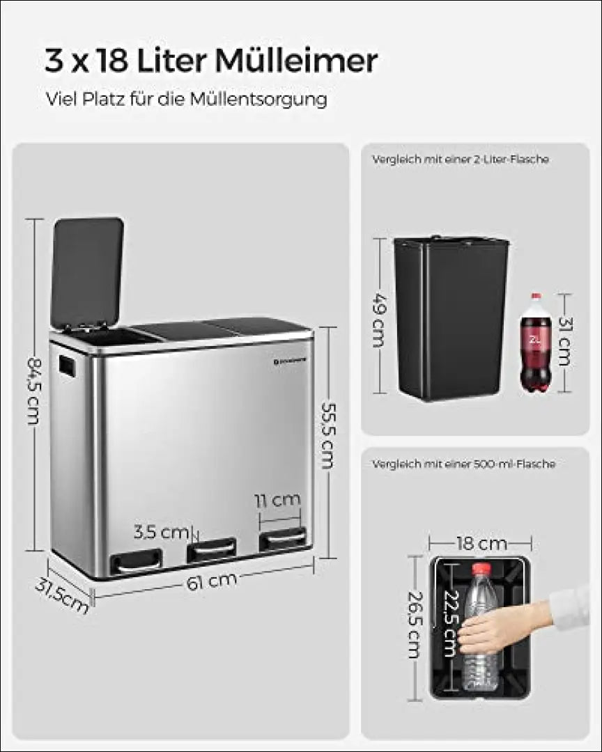 Rūšiavimo šiukšliadėžė SM1442 - €193 Save 40% 100-200, __label:Pristatymas 5-14 d.d., notouch30, siuksliadeze, song