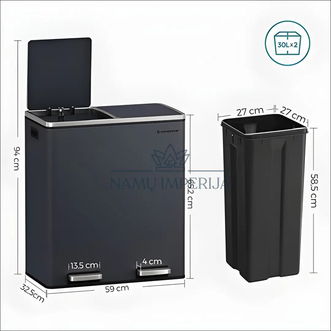 Rūšiavimo šiukšliadėžė SM1444 €208 Save 40% __label:Pristatymas 5 14 d.d., notouch30, over 200, siuksliadeze, song
