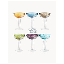 Augšupielādējiet attēlu galerijas skatā Šampano taurių komplektas (6vnt) DI6123 - €75 Save 50% 50-100, color-marga, color-margas, color-melyna,
