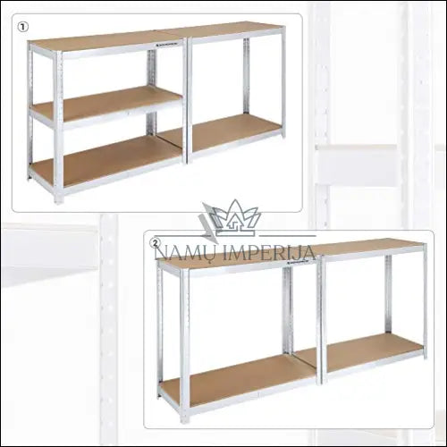 Sandėliavimo lentyna stelažas SM904 - €75 Save 40% 50-100, __label:Pristatymas 5-14 d.d., notouch30, song, spalva-pilka
