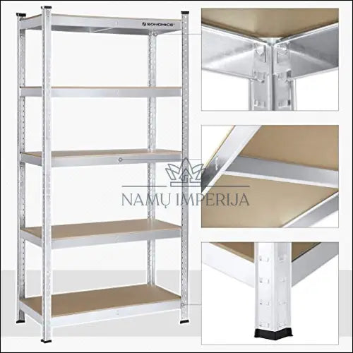 Sandėliavimo lentyna stelažas SM904 - €75 Save 40% 50-100, __label:Pristatymas 5-14 d.d., notouch30, song, spalva-pilka