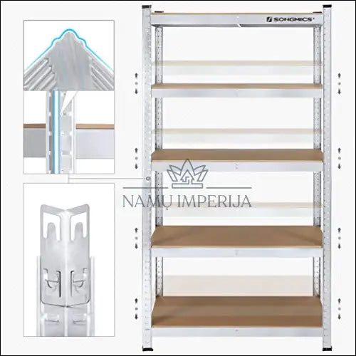 Sandėliavimo lentyna stelažas SM904 - €75 Save 40% 50-100, __label:Pristatymas 5-14 d.d., notouch30, song, spalva-pilka
