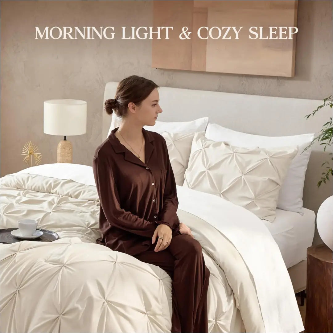 Satino patalynės komplektas (2 dalys) DI11349 - €29 Save 65% 25-50, __label:Pristatymas 1-2 d.d., color-kremas,