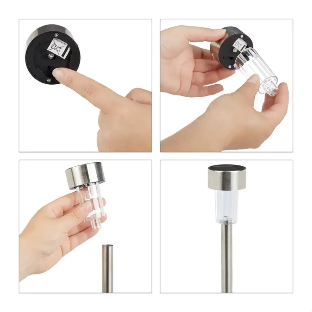 Saulės energija varomi LED šviestuvai (10vnt) DI10461 - €19 Save 50% __label:Pristatymas 1-2 d.d., color-sidabrine,